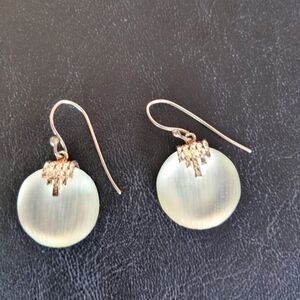 Alexis Bittar Lucite White And Silver Earrings